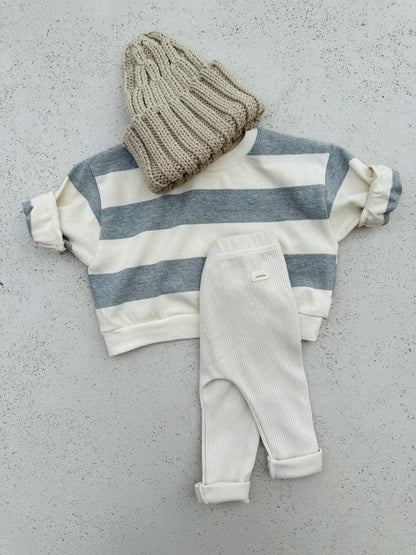 Bebe milk sweatshirt - ecru/grey
