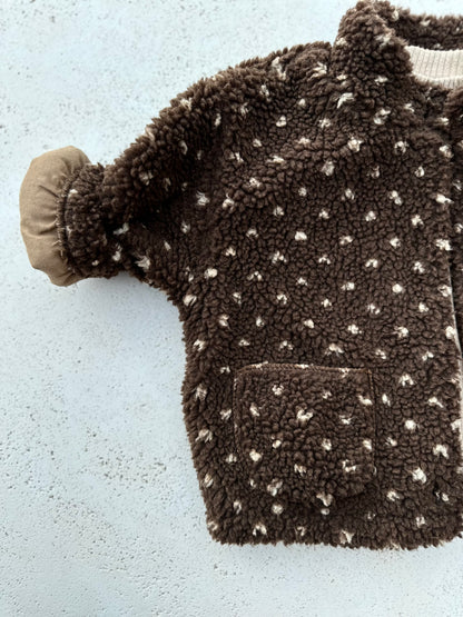 Bebe monet fleece jacket - brown