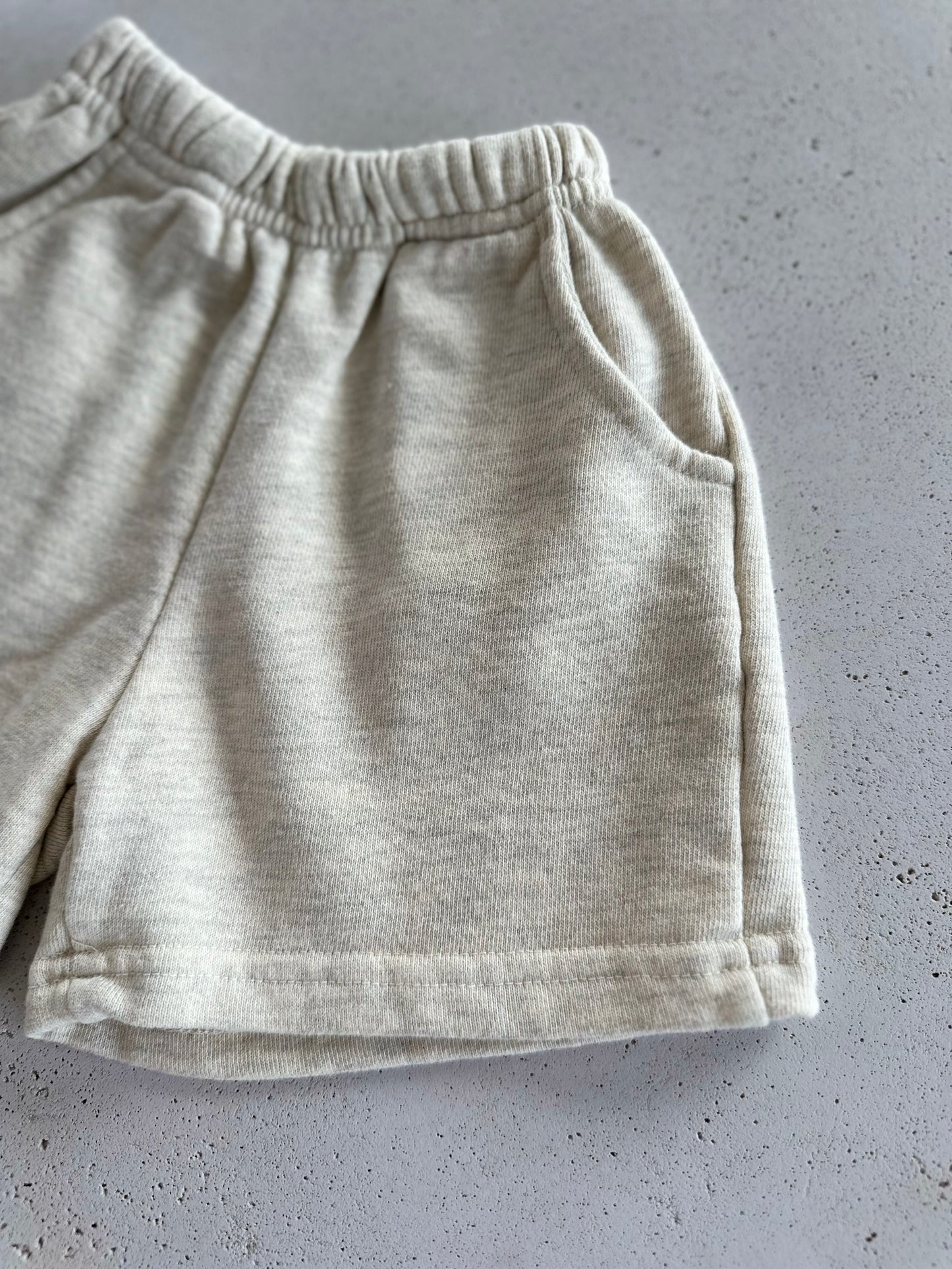 French soft shorts - oatmeal
