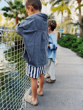 Maurice stripe shorts - Navy