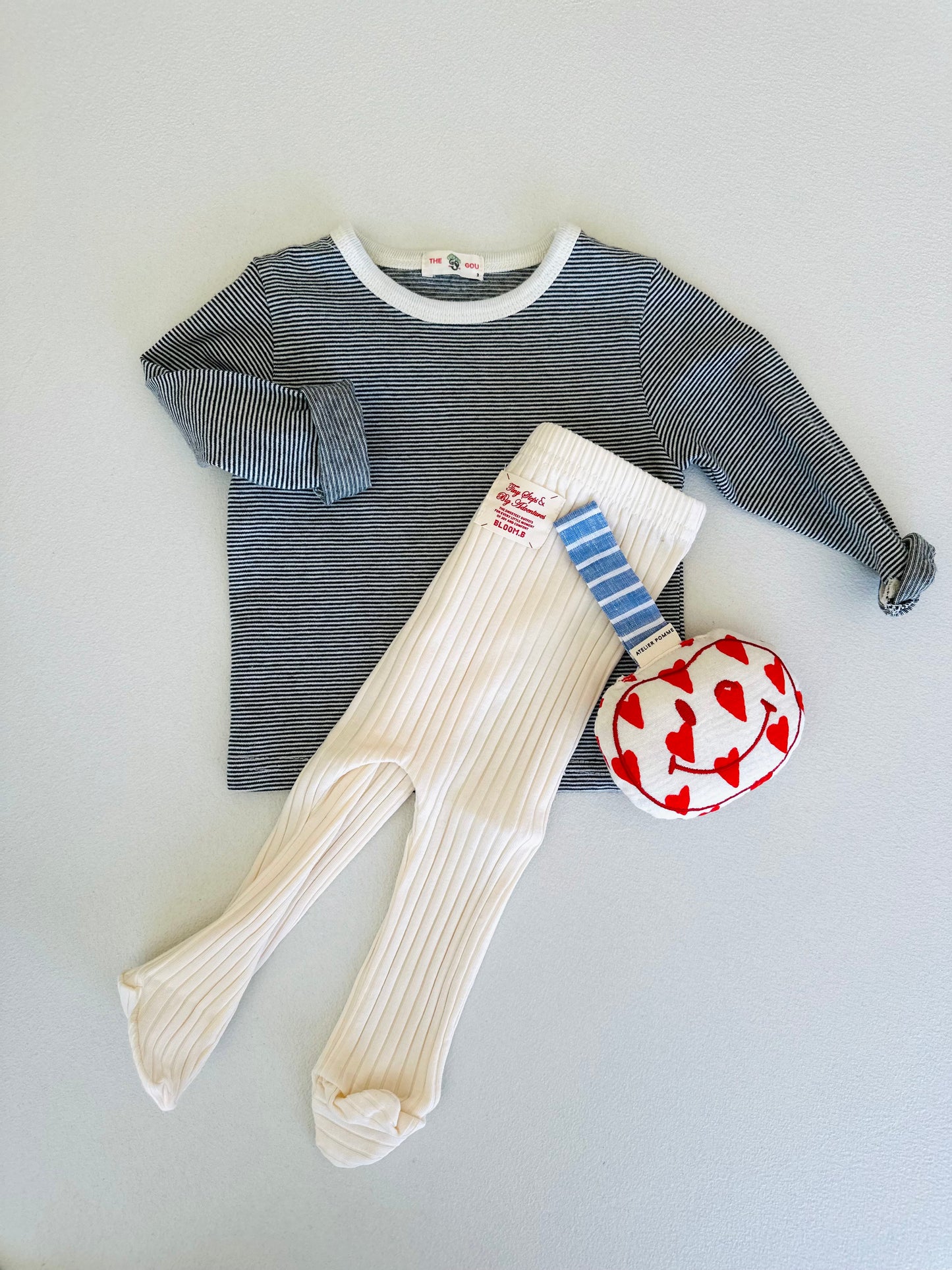 Pacifier cloth pomme - j'adore hearts