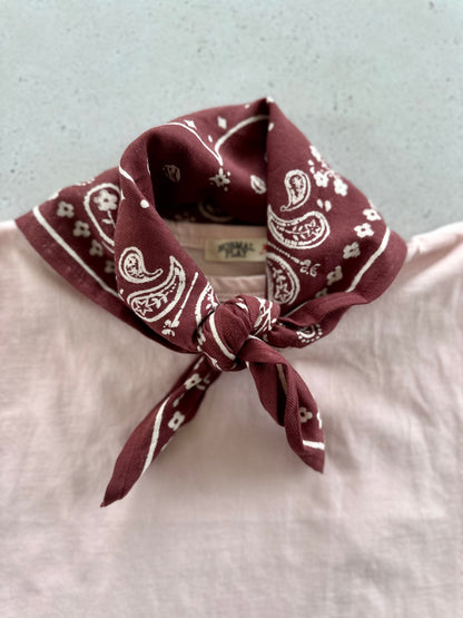 Oscar mini scarf - wine/butter