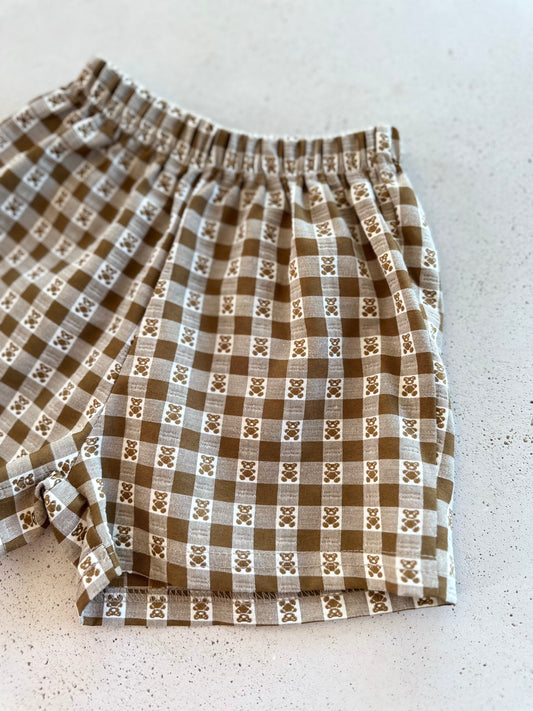 Cute bear shorts - milk-brown