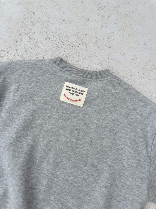 Patch pancake sweater - melange
