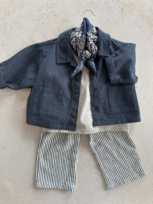 Breeze flowy stripe pants - blue