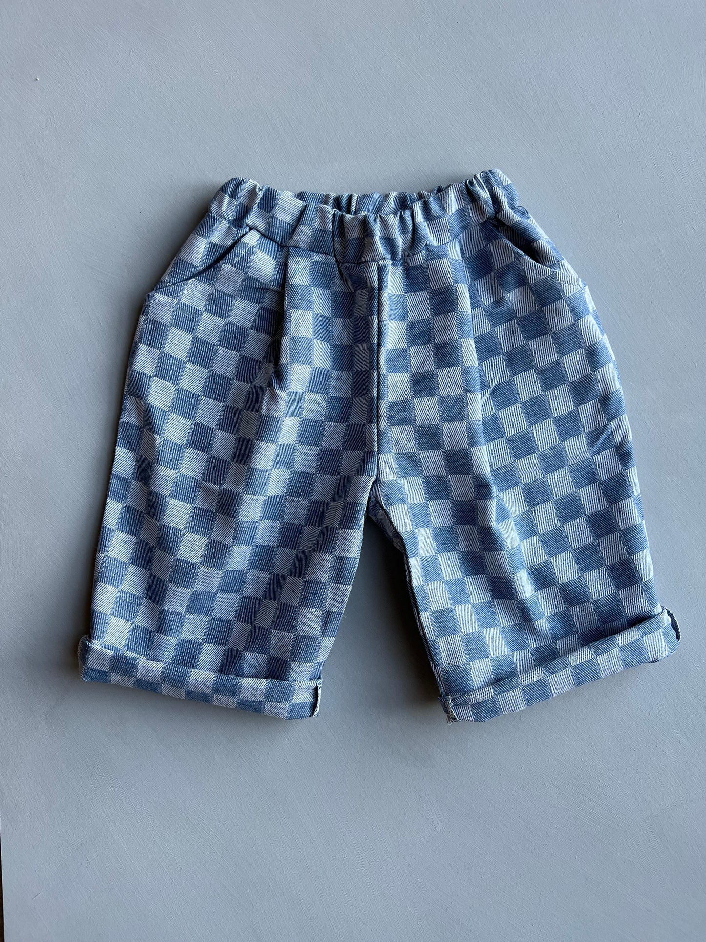 Chess ankle pants - Blue