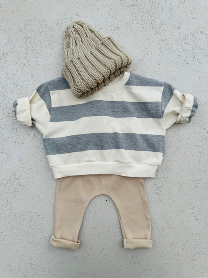 Bebe milk sweatshirt - ecru/grey