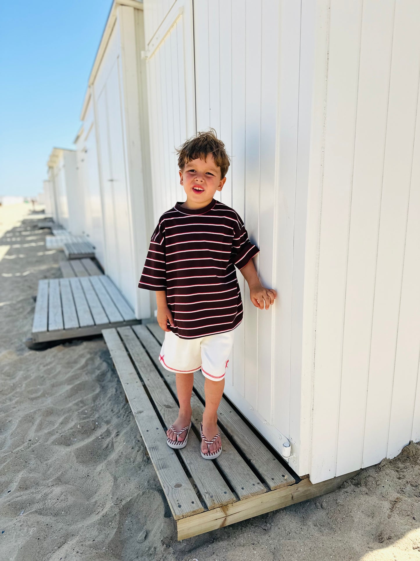Baro stripe tee - brown