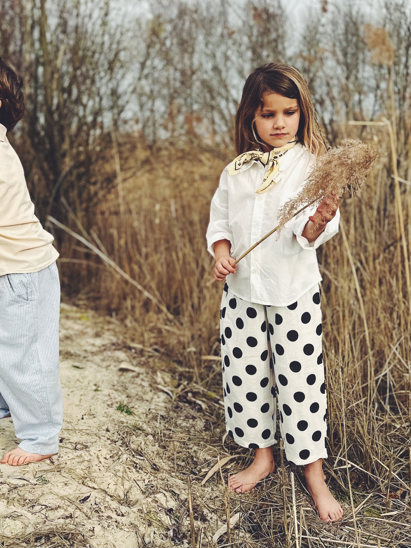 Oscar mini scarf - wine/butter