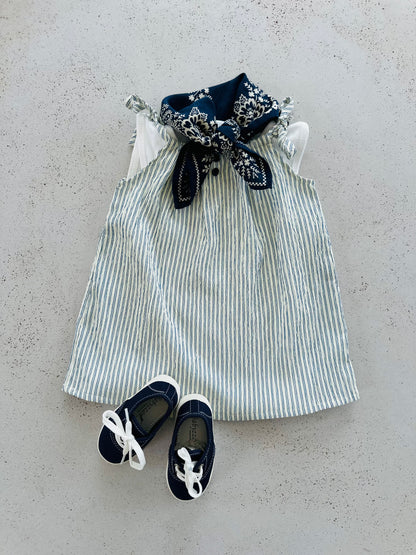 Raphi mini dress - navy stripe