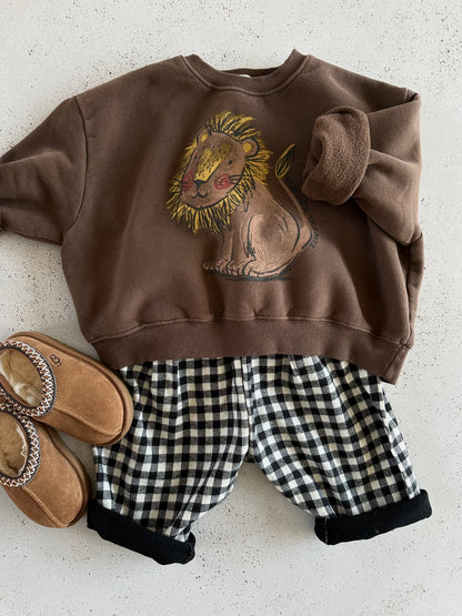 Cozy lion sweater - brown