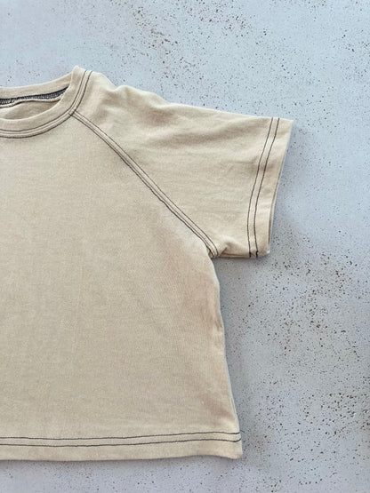 Sam roomy raglan tee - beige