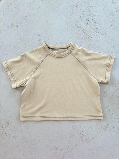 Sam roomy raglan tee - beige