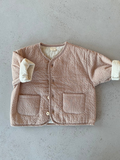 Bebe quilted minicheck jacket