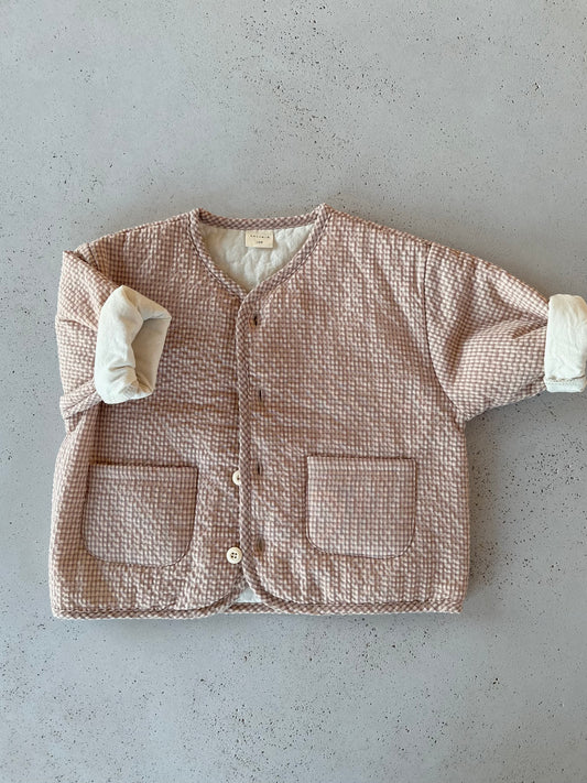 Bebe quilted minicheck jacket
