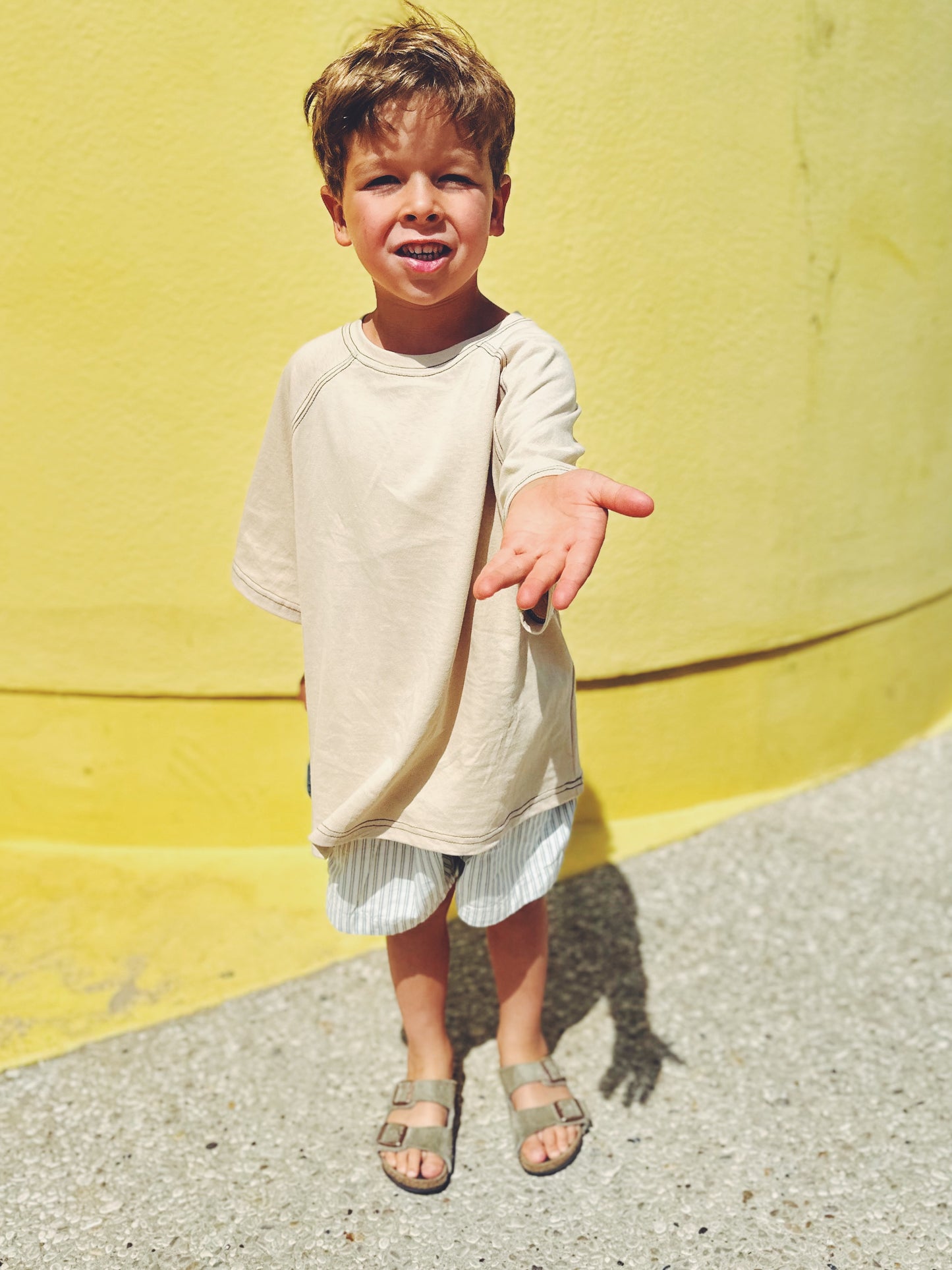 Sam roomy raglan tee - beige