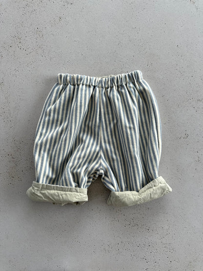 Bebe charlie reversible pants - sky/yellow