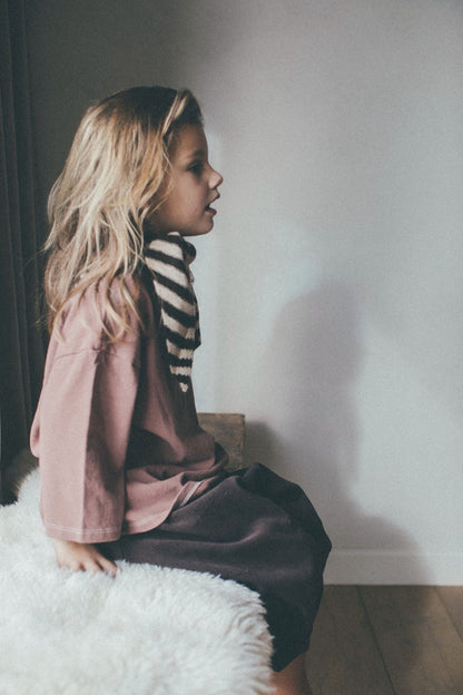 Comfy thick stitch tee - burgundy