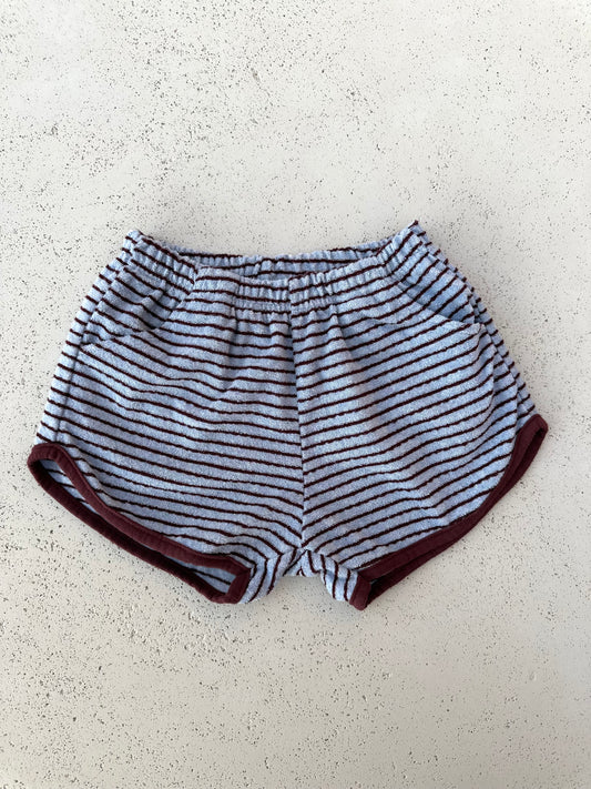 Bebe stripe beach shorts - blue