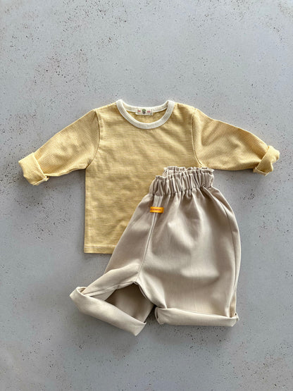 Bebe Lou stripe longsleeve - navy/yellow