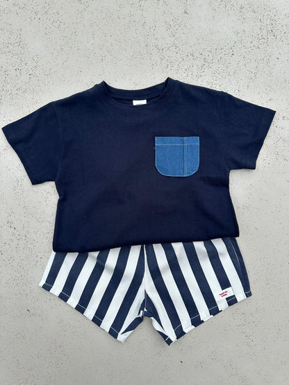 Denim pocket tee - Navy