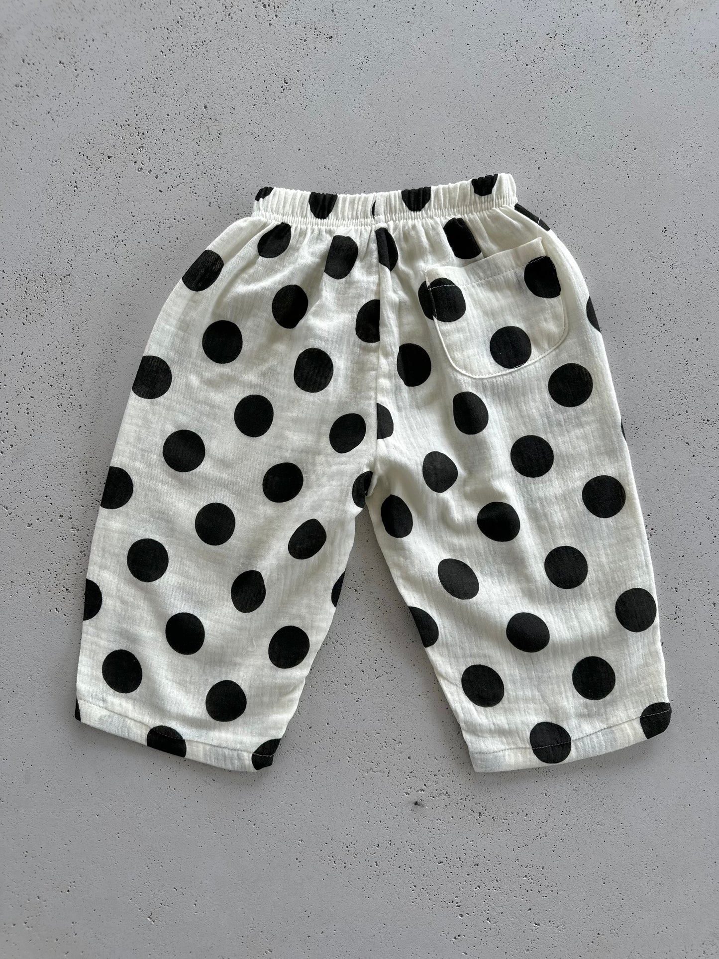 Pine flowy pants - ivory with black dots