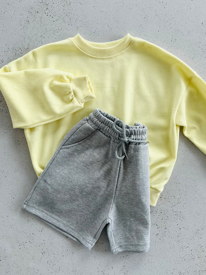 Crayon sweater - lemon yellow
