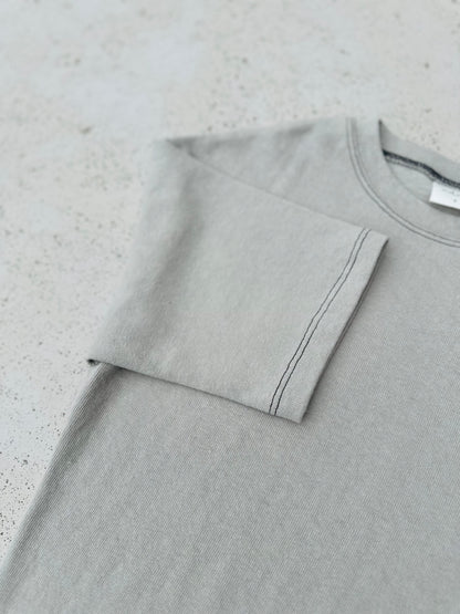Comfy thick stitch tee - light grey