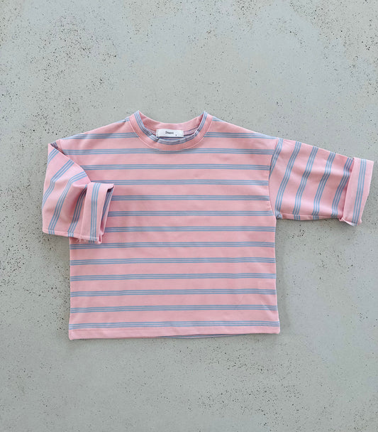 Dossy stripe tee - pink