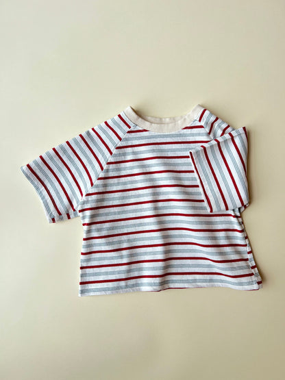 Harp raglan top - red