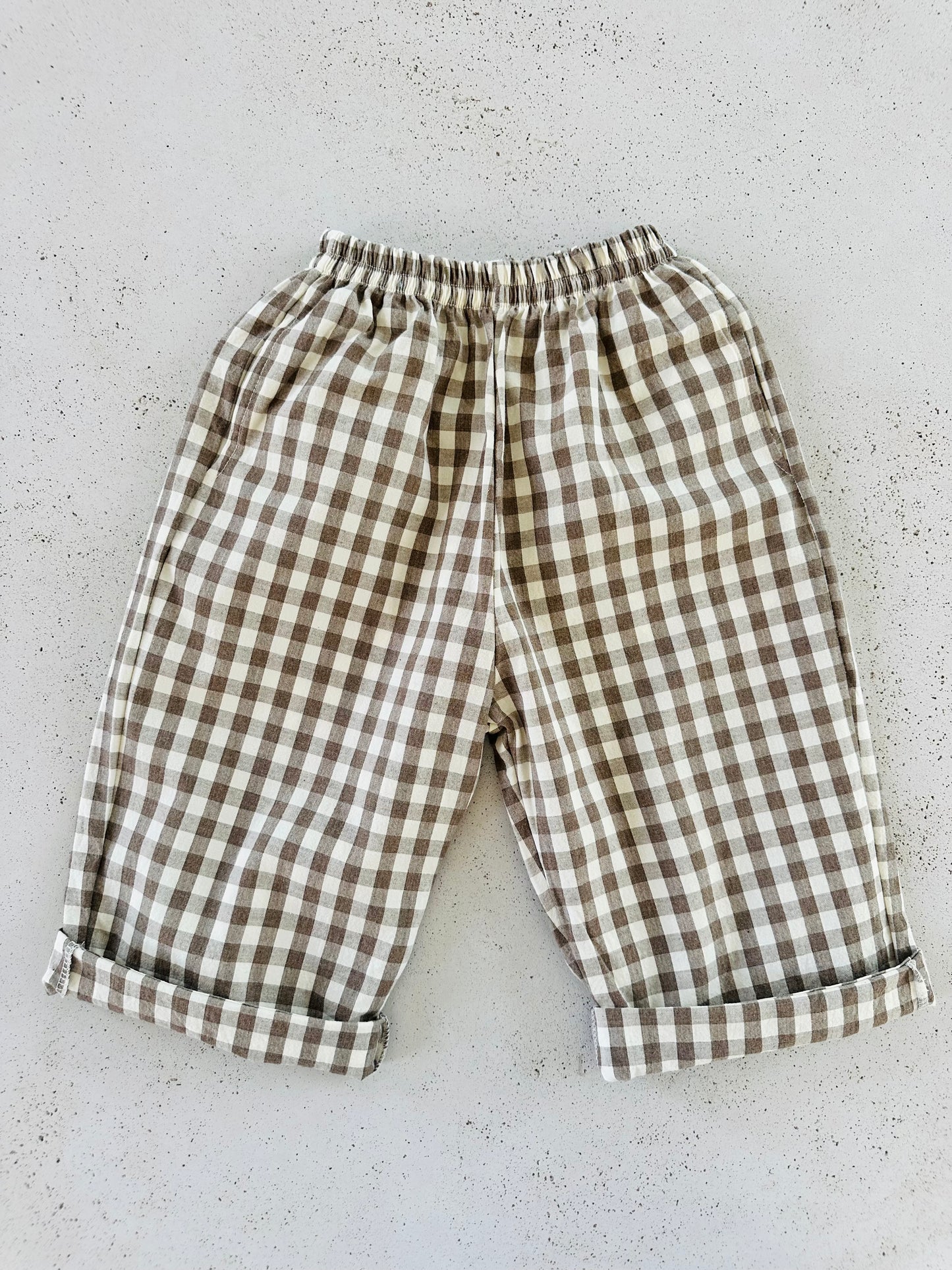 Otile check pants - brown