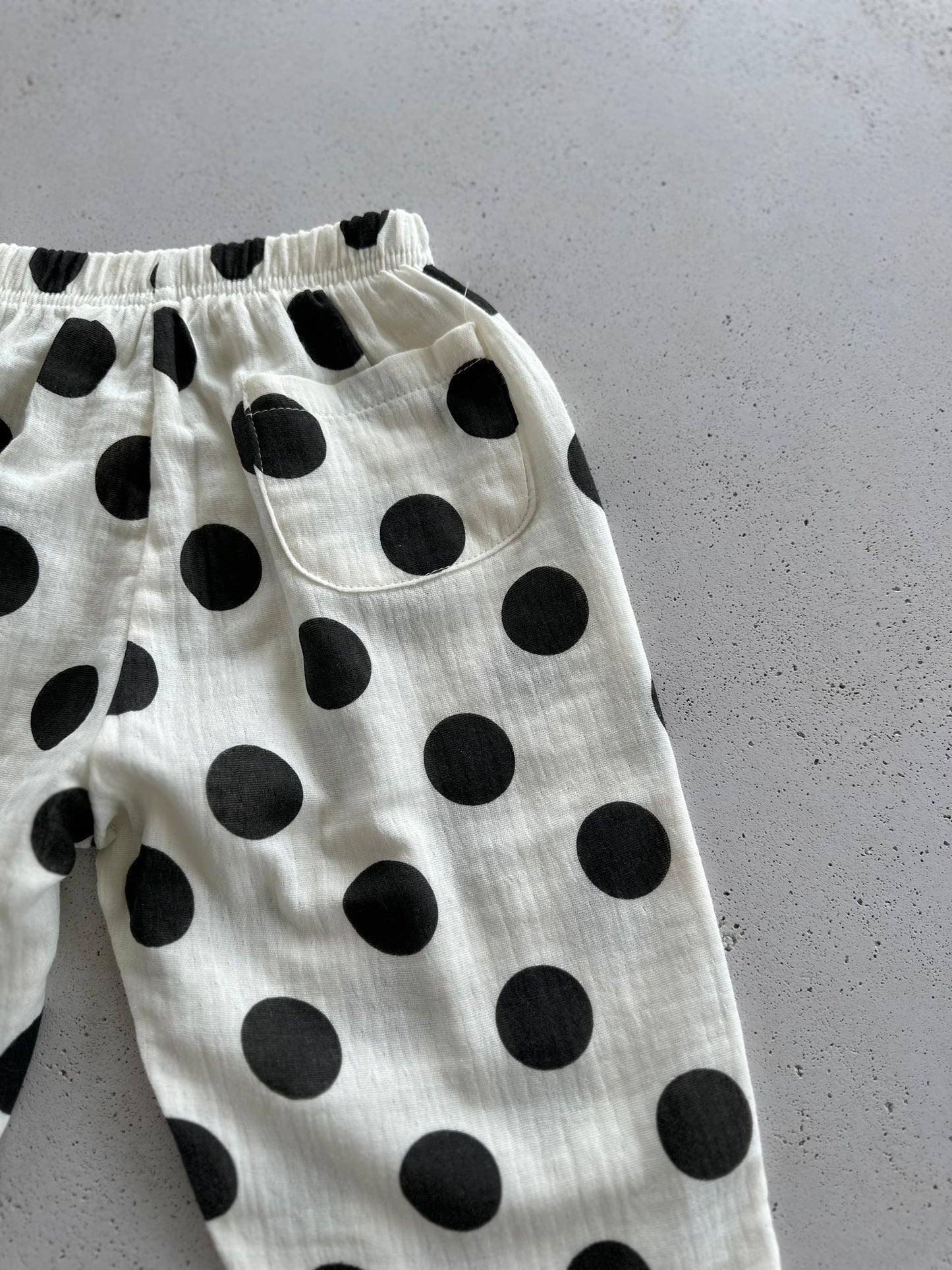 Pine flowy pants - ivory with black dots