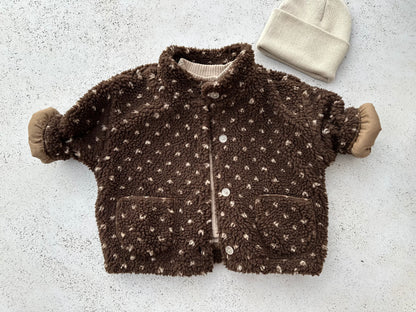 Bebe monet fleece jacket - brown