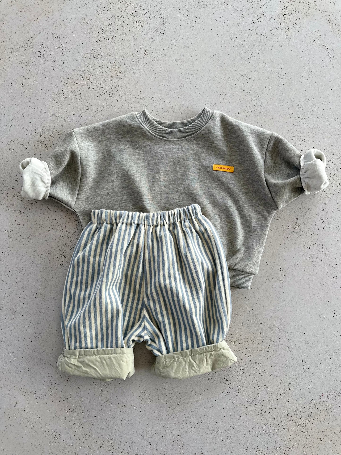 Bebe charlie reversible pants - sky/yellow