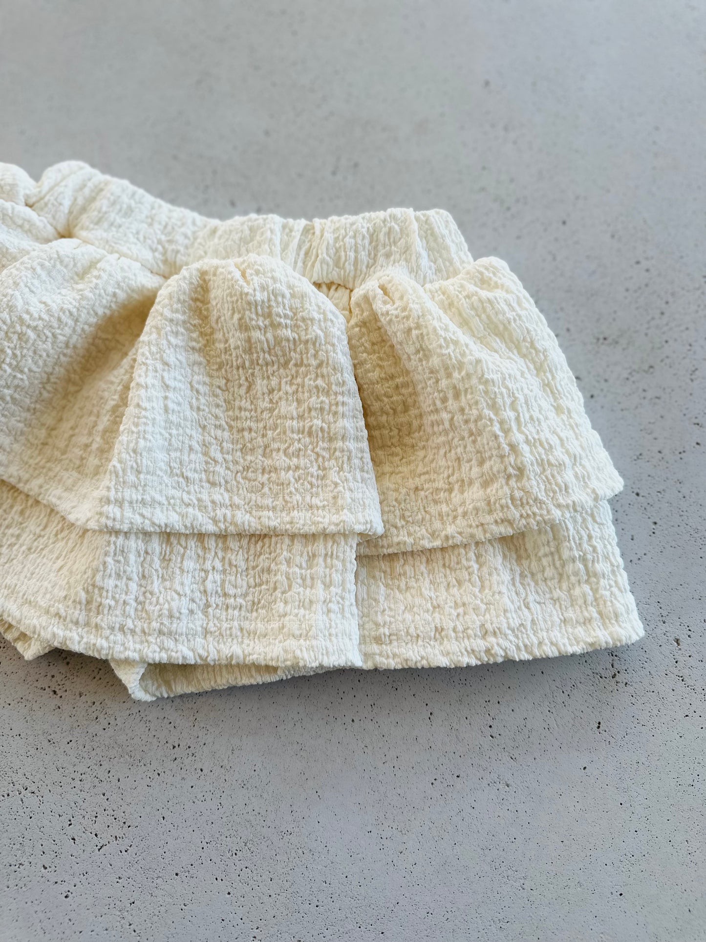 Anna tiered cancan skirt - cream