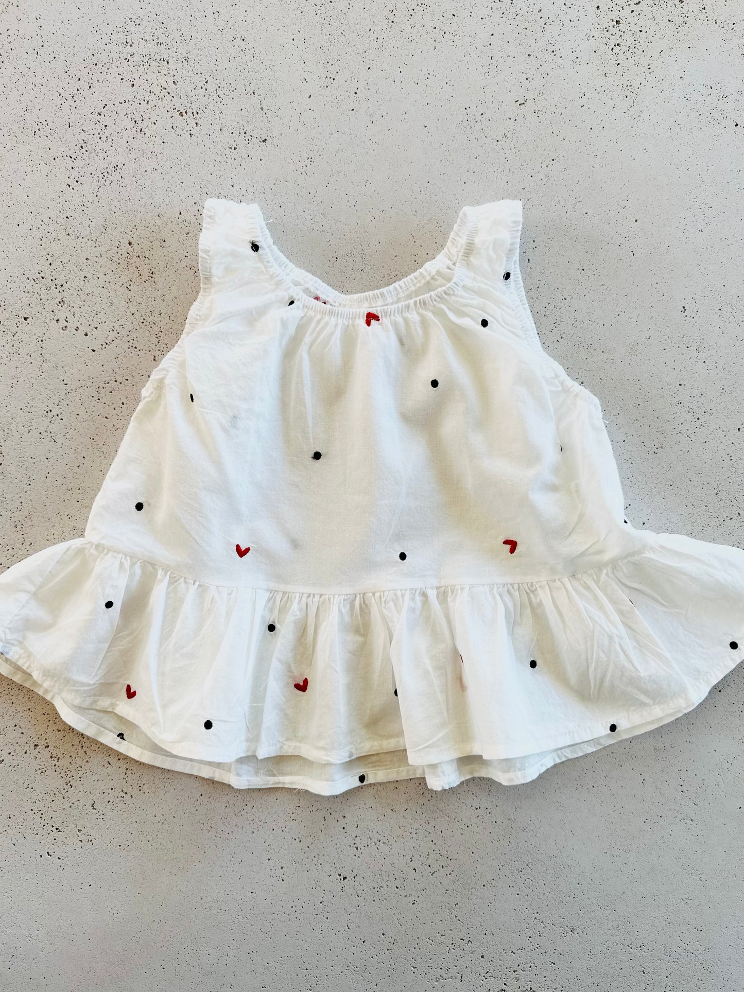 Heart dot blouse - ivory