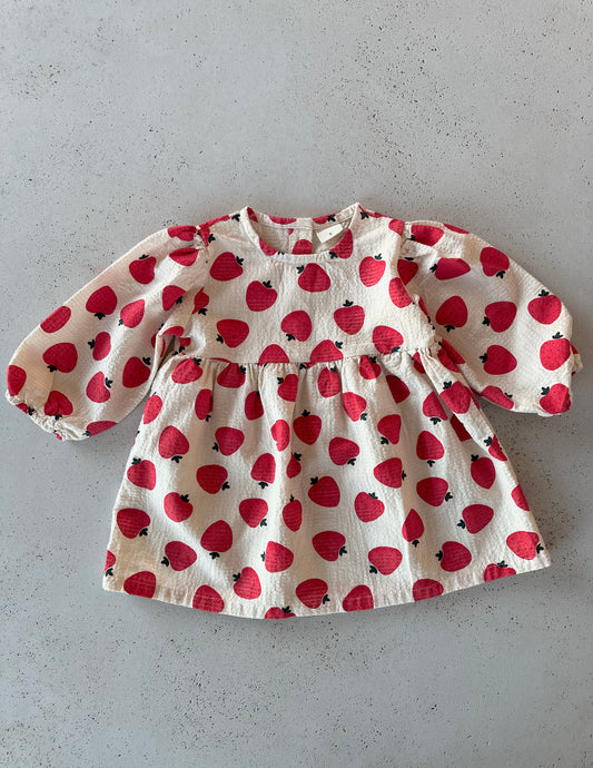 Vintage berry dress - ecru