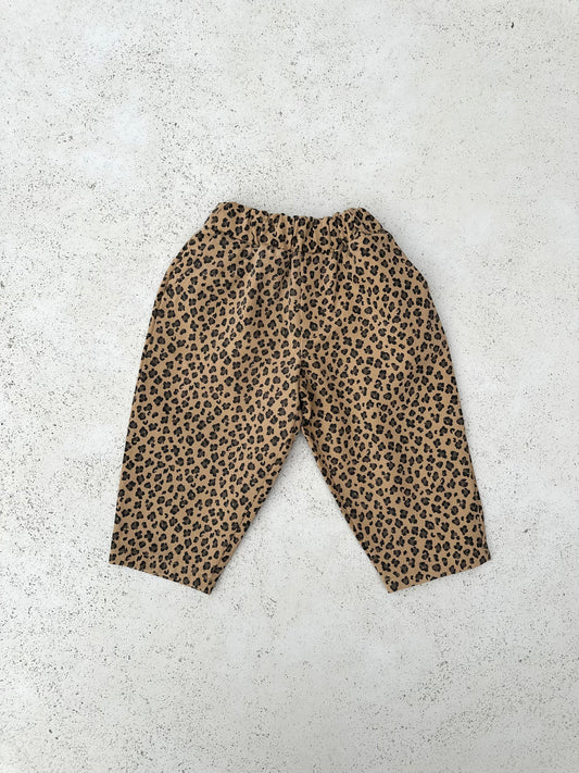 Leo washed tapered pants - beige