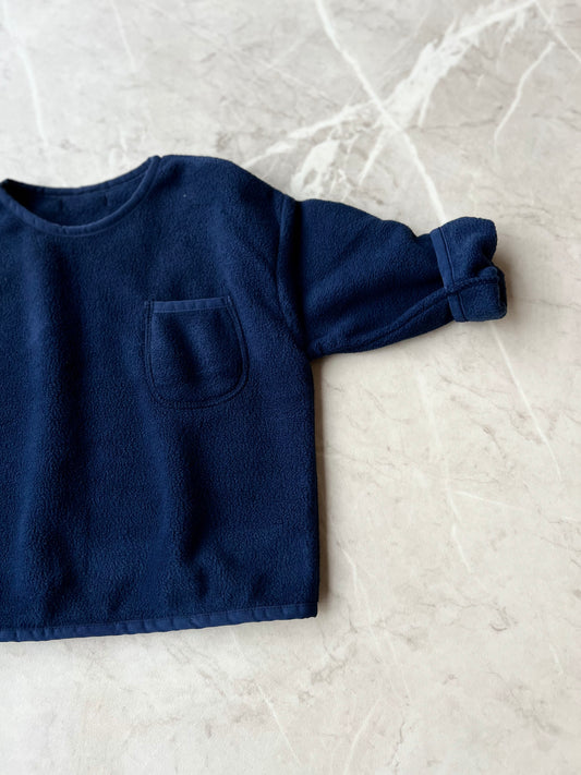 Soft fleece pocket sweatshirt - Navy