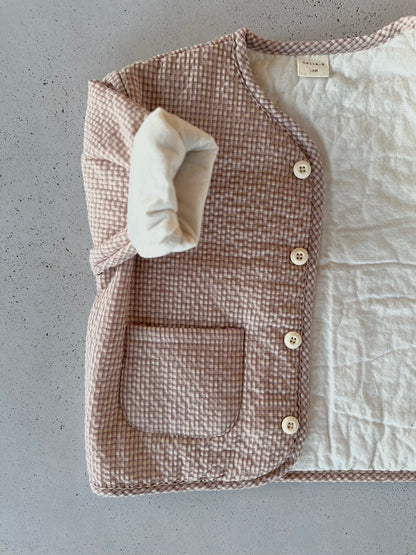Bebe quilted minicheck jacket
