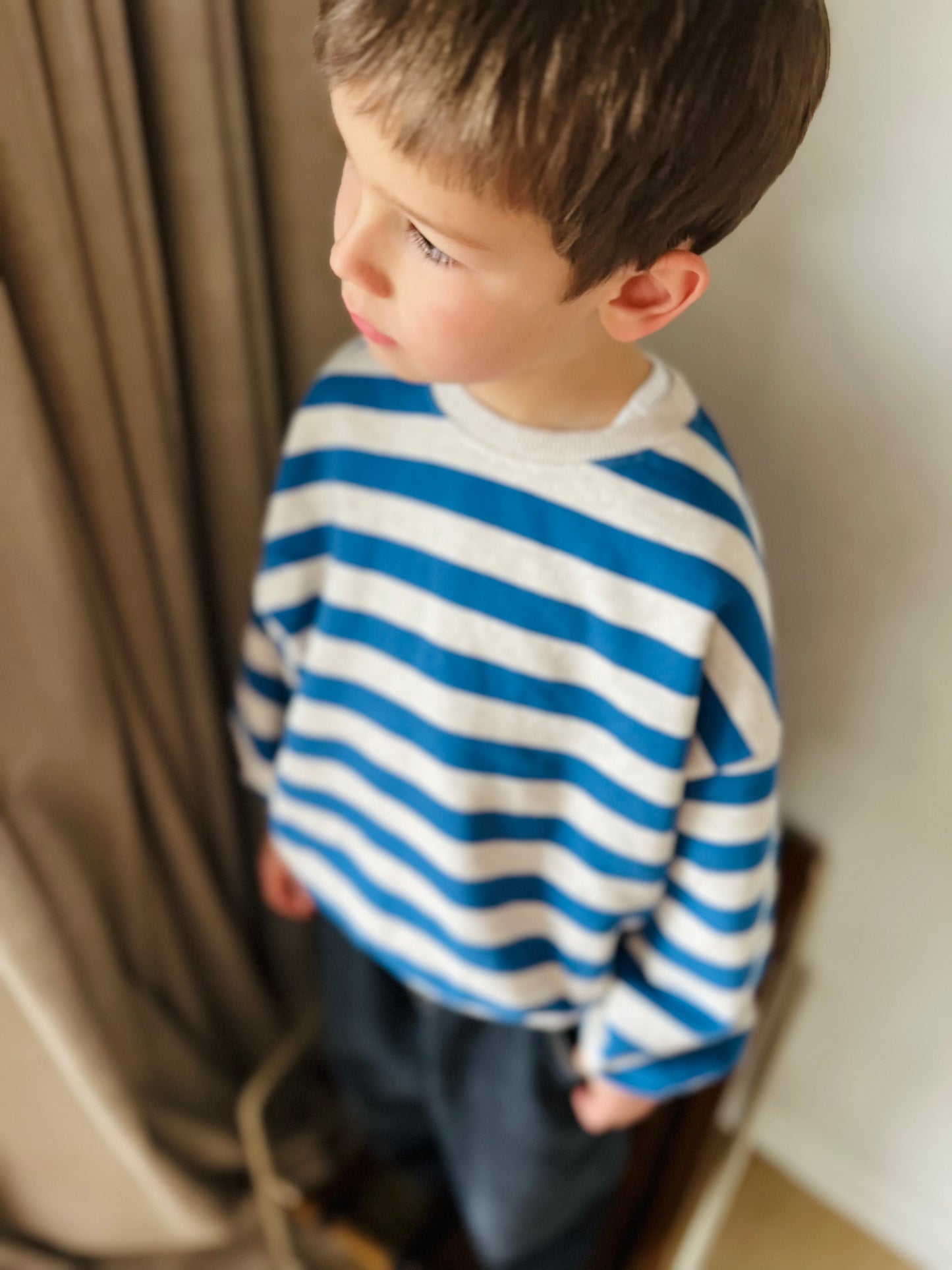 Skyline stripe sweater - Blue/melange