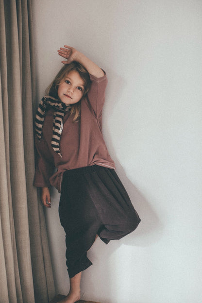 Comfy thick stitch tee - burgundy