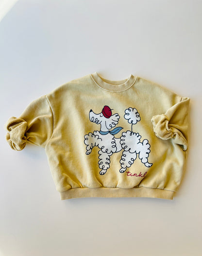 Cool poodle sweater - mustard