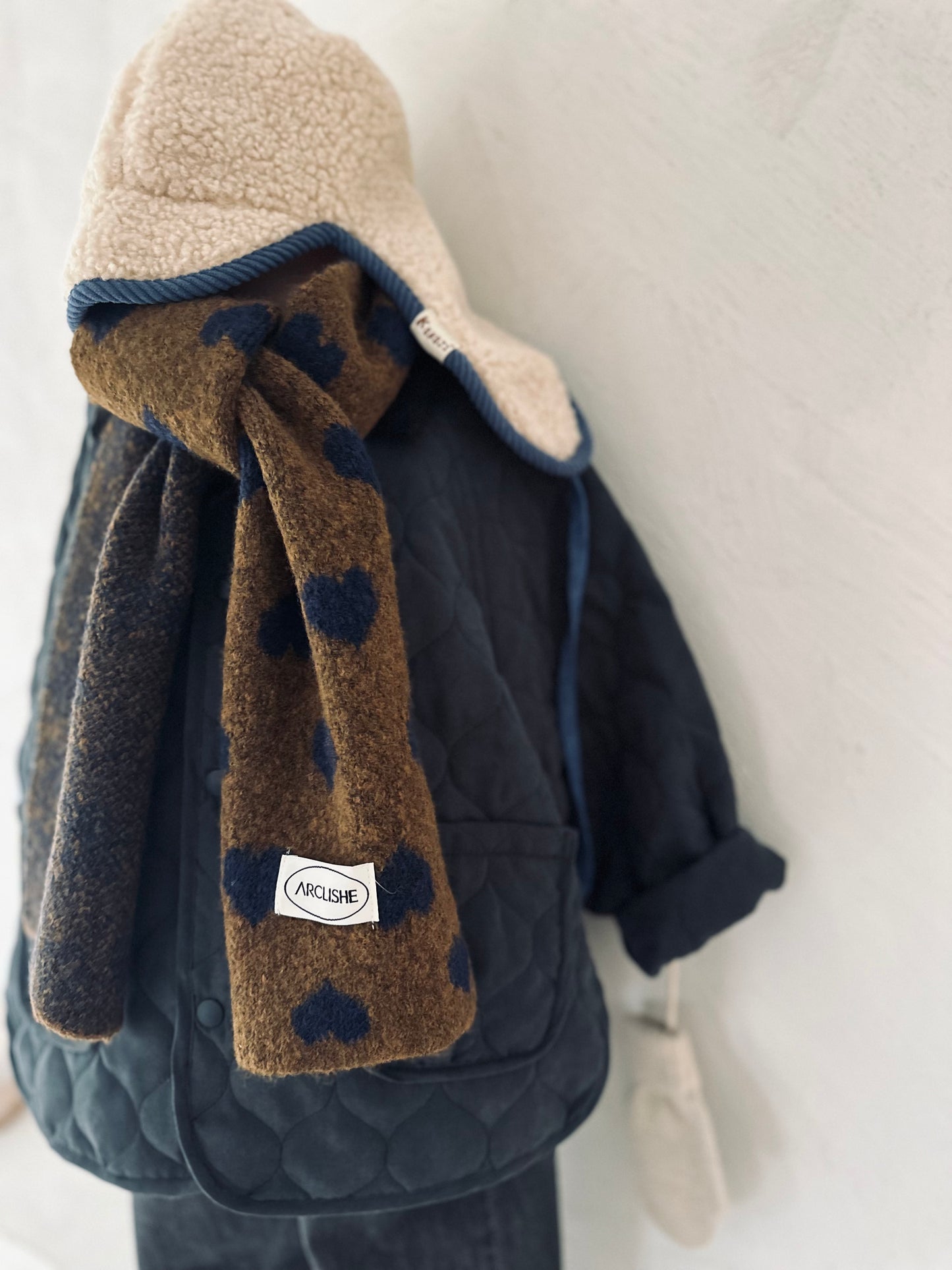 Hearts knit scarf - more colors