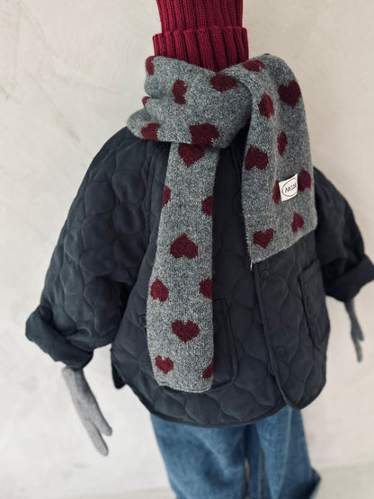 Hearts knit scarf - more colors