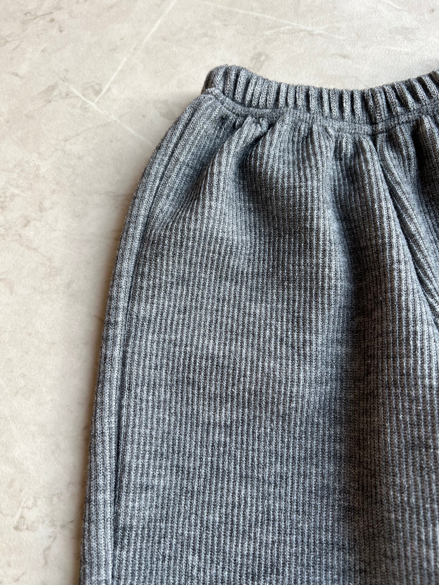 Soft Wide Knit Pants - Melange