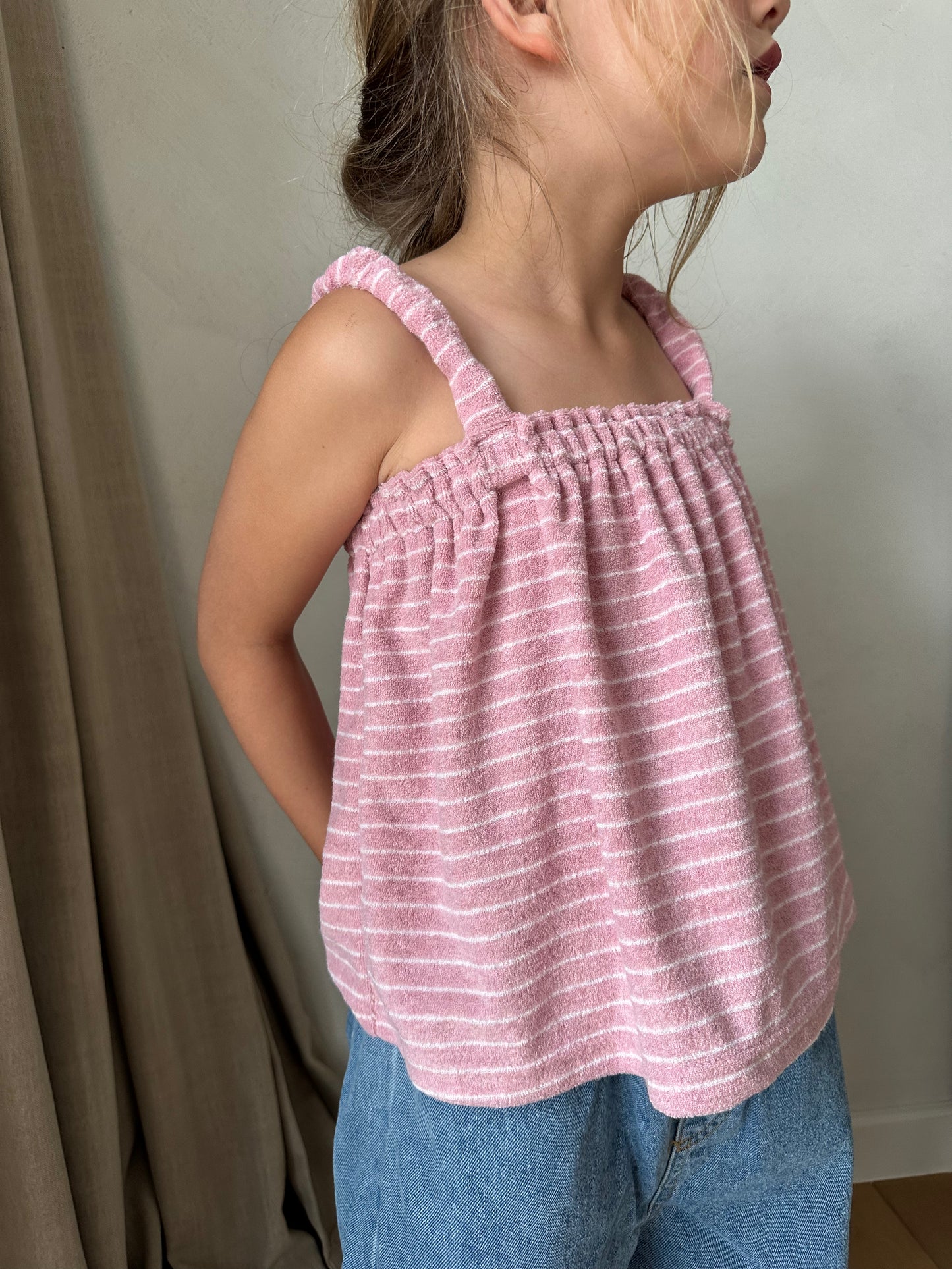 Lin soft terry top - pink