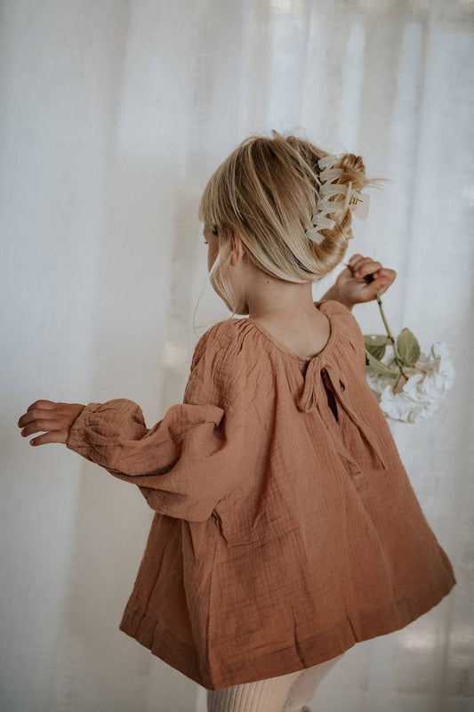 Mousseline blouse - brick